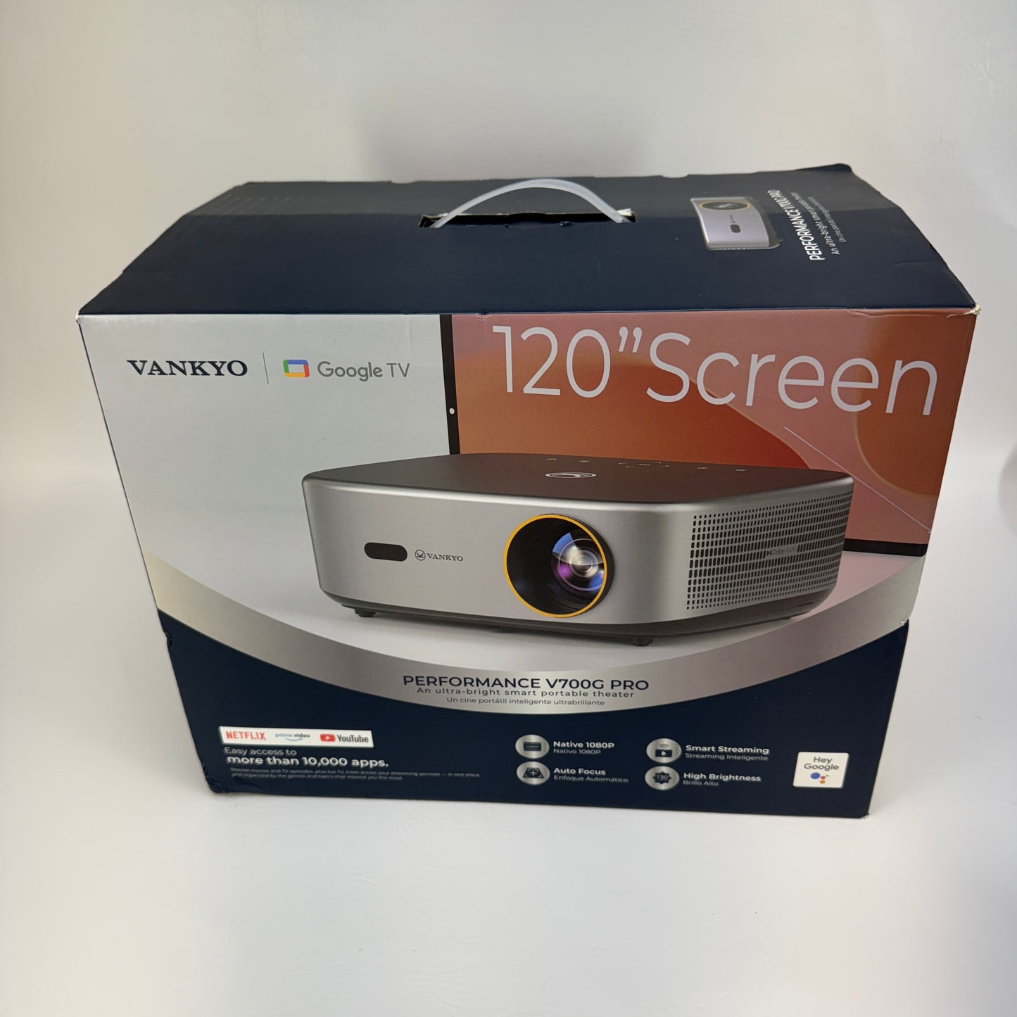New Vankyo Performance V700G Pro 1920x1080p 650 ANSI Lumens LCD Projector V702P