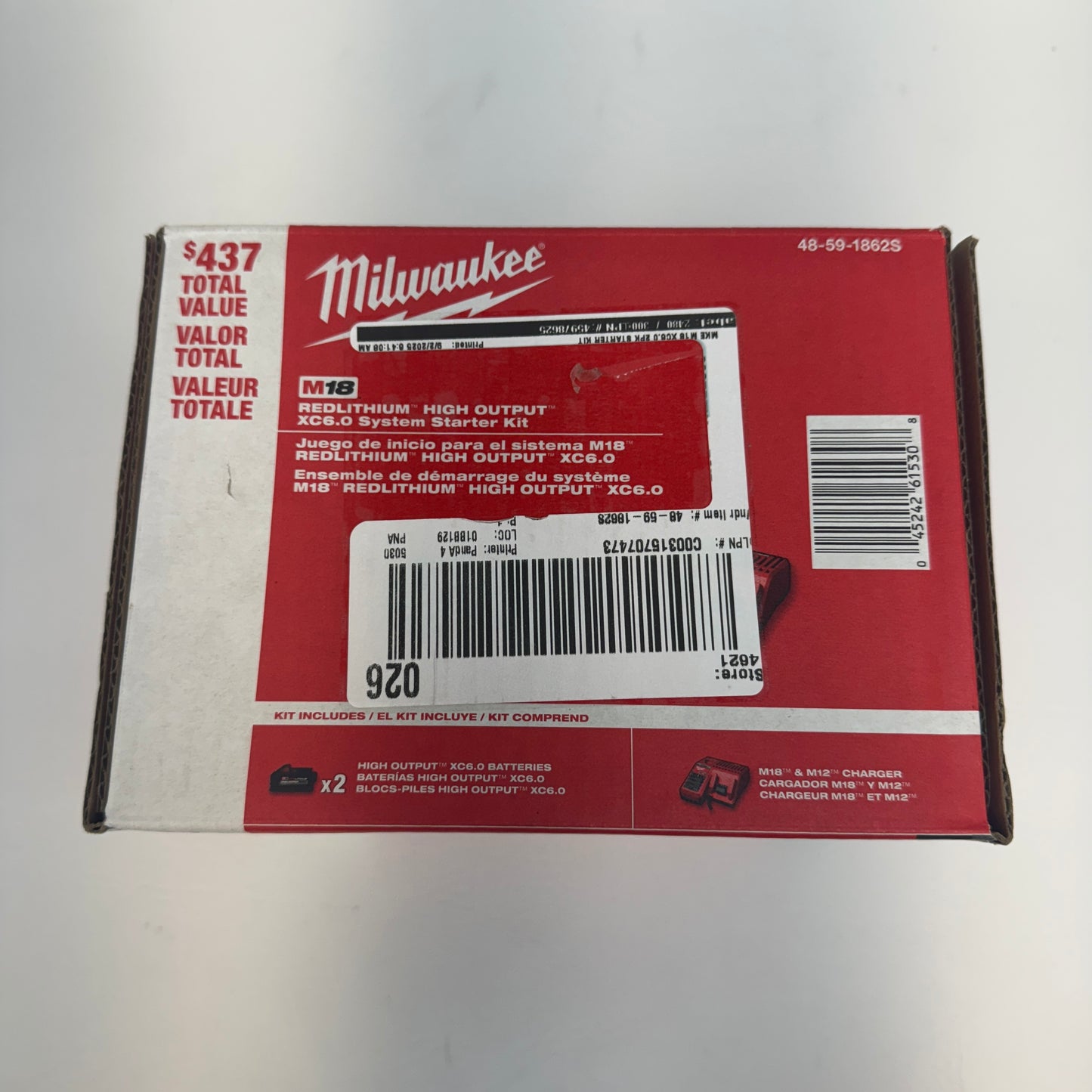 New Milwaukee 48-59-1862S M18 18V Red Lithium XC 5.0 M18