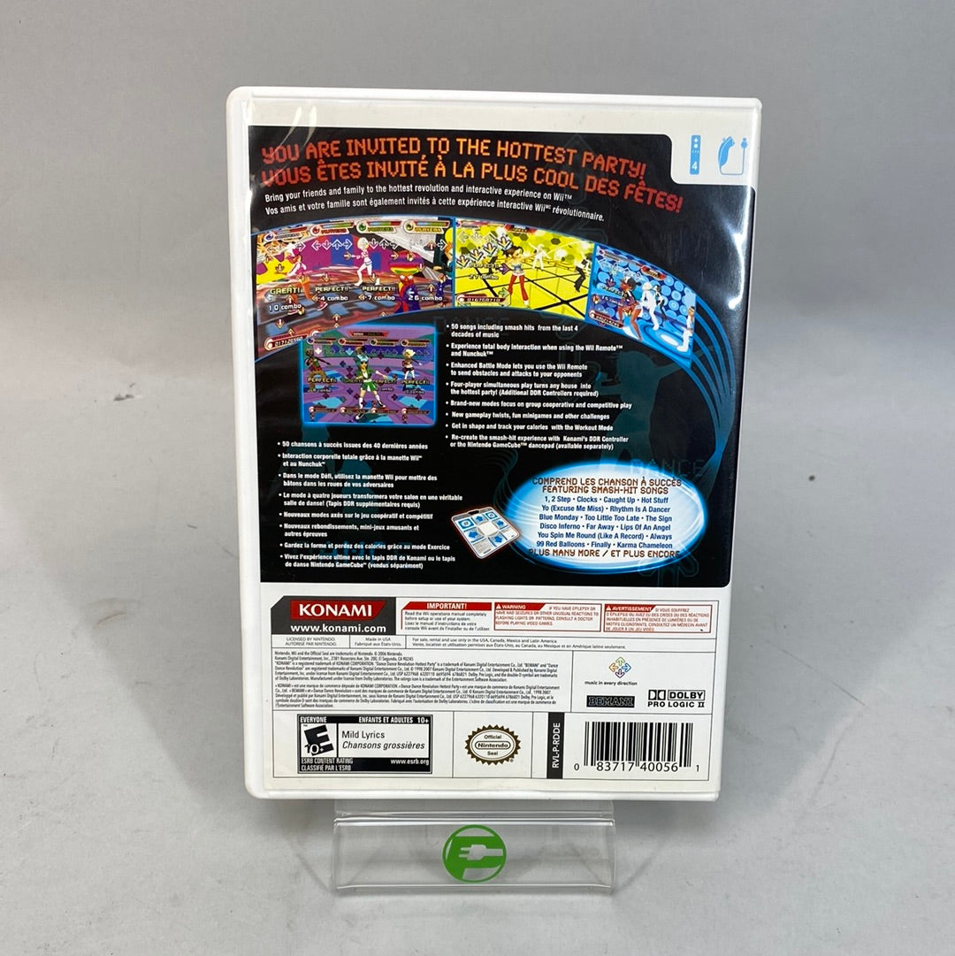 Dance Dance Revolution Hottest Party (Nintendo Wii,  2007) with Dance Pad