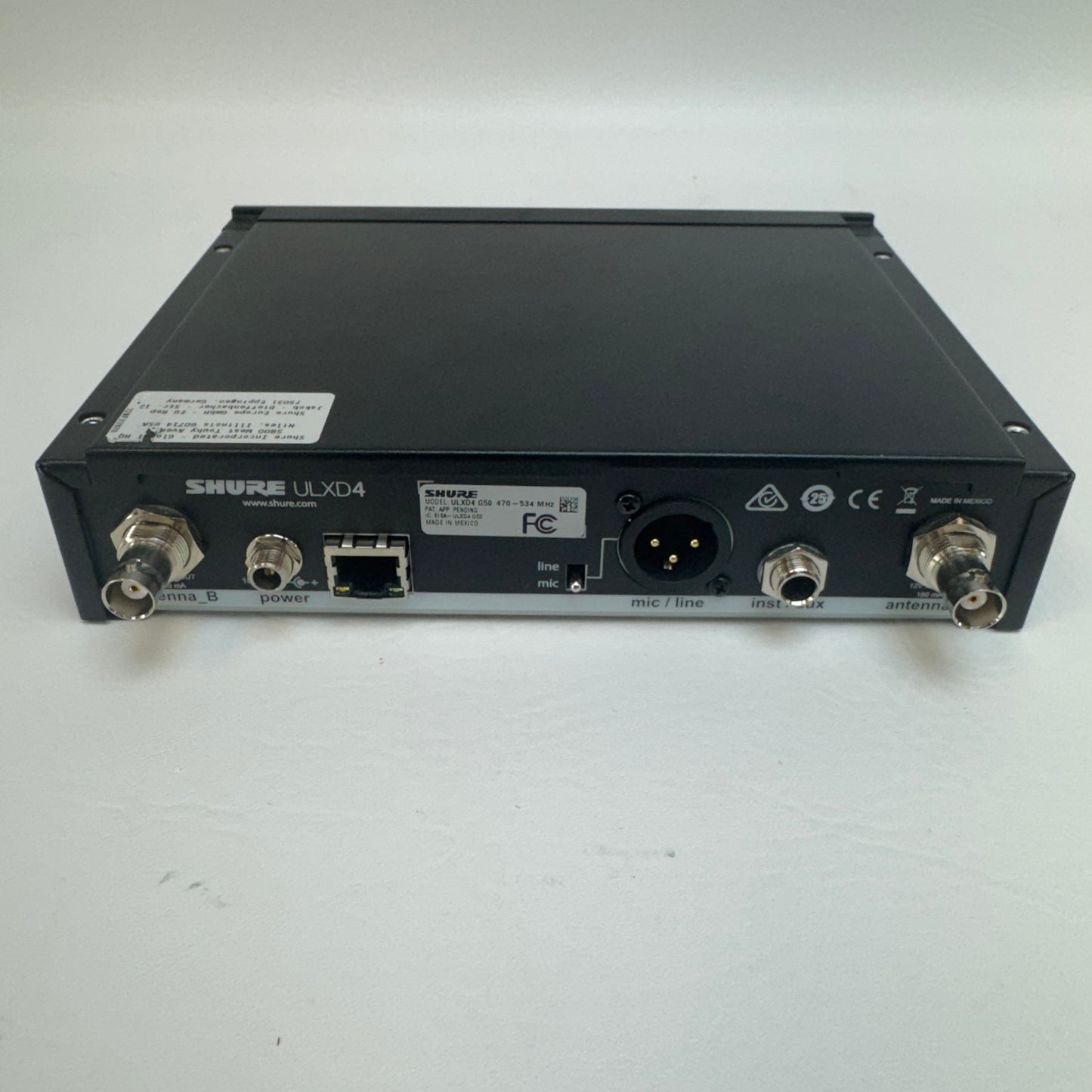 Shure ULXD4 Digital Wireless Receiver ULXD4-G50
