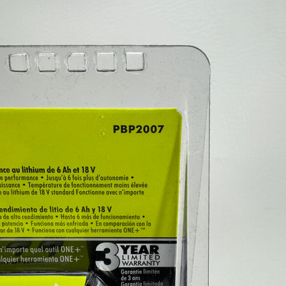 New Ryobi PBP2007 6Ah 18V Lithium HIGH PERFORMANCE Batteries Batteries PBP2007