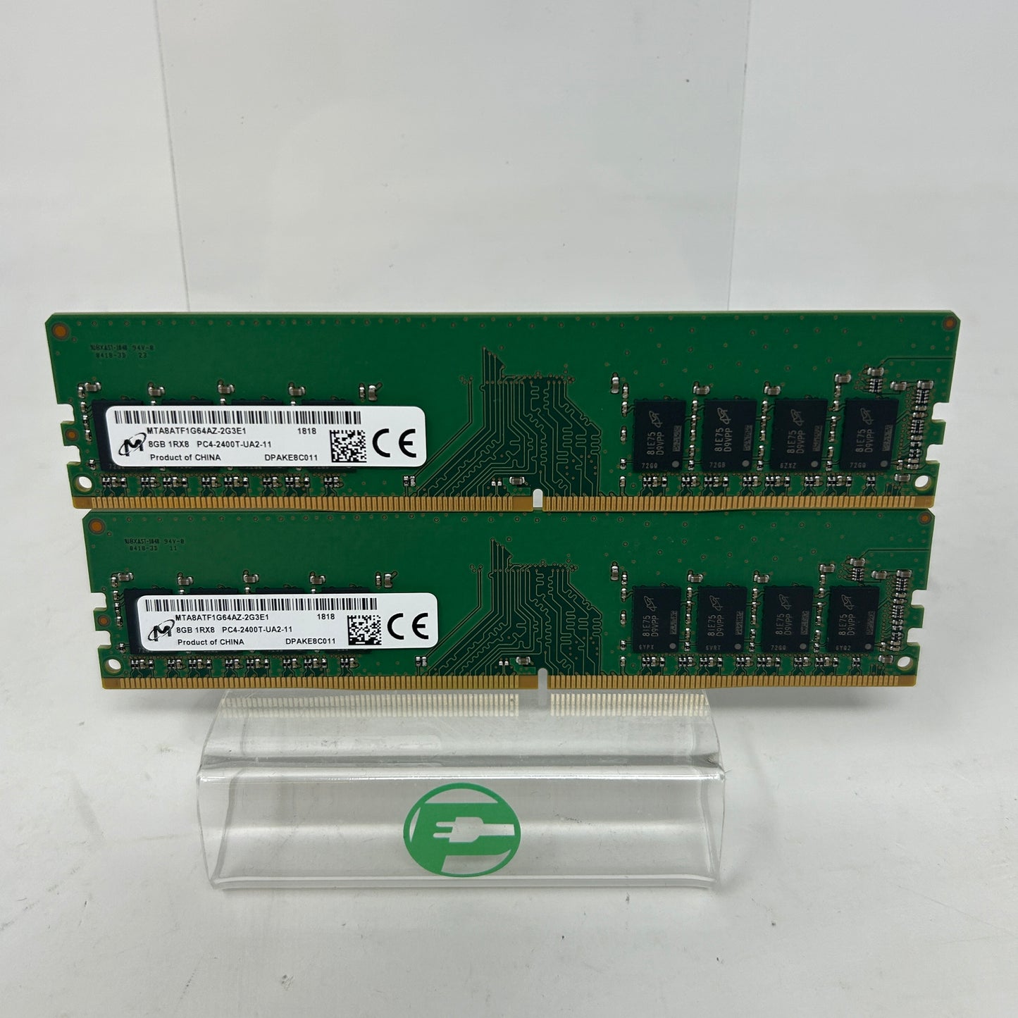 Micron  1Rx8 PC4-2400T-UA2-11 16GB (2x8GB) RAM DDR4 2400MHz MTA8ATF1G64AZ-2G3E1