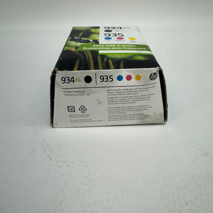 New HP 934XL Black, Yellow, Cyan and Magenta Ink Cartridge