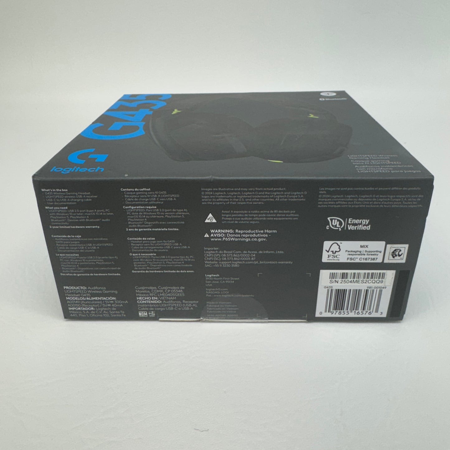 New Logitech G435 Lightspeed Gaming Headset AOO149