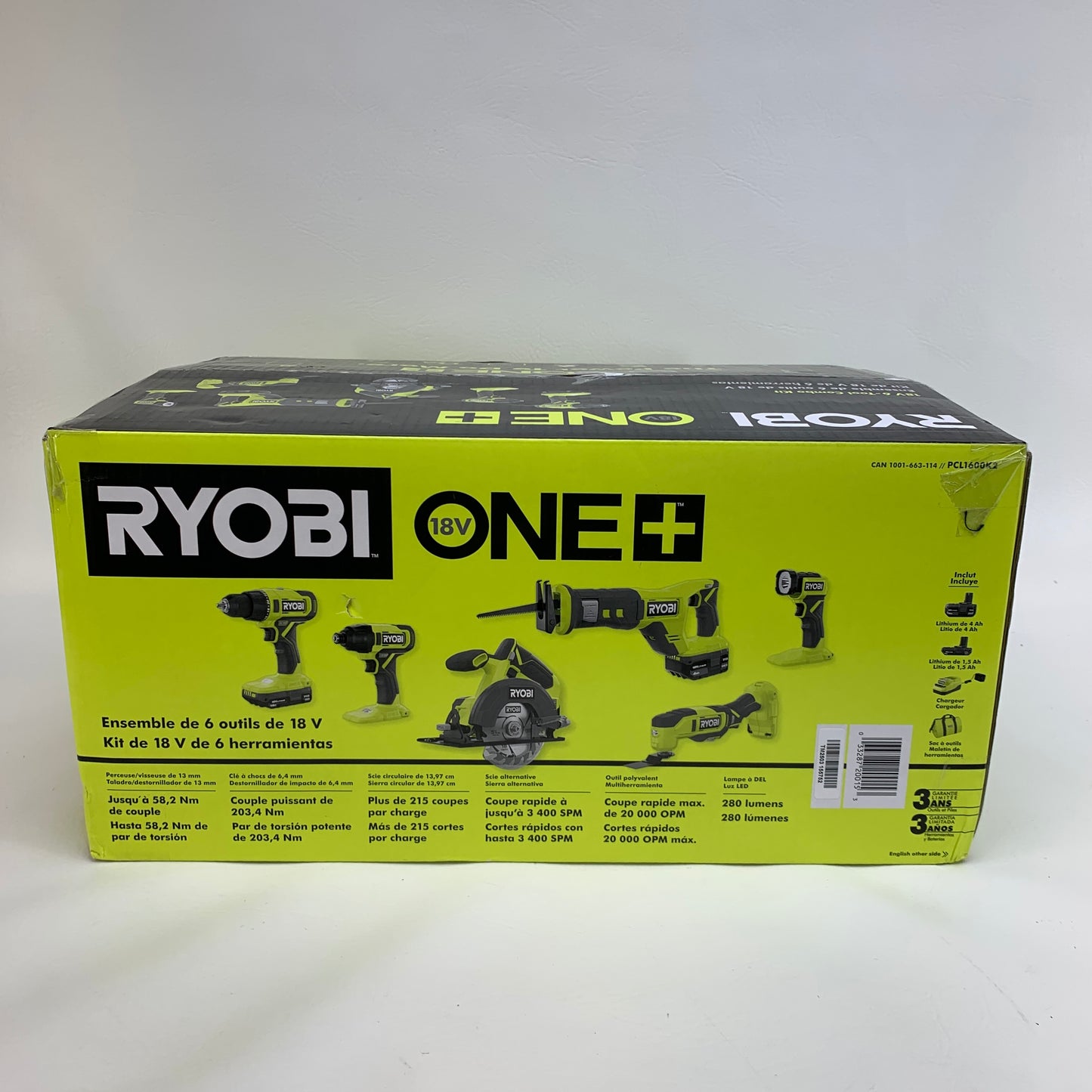 New Ryobi PCL160K2 18V 6-Tool Combo Set