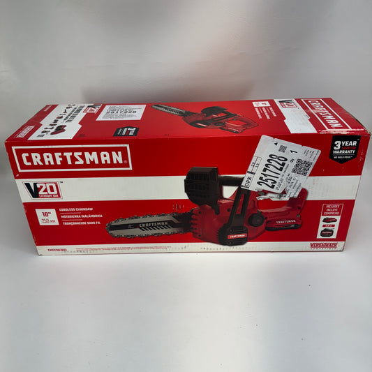 New Craftsman CMCCS610D1 20V Cordless Chainsaw