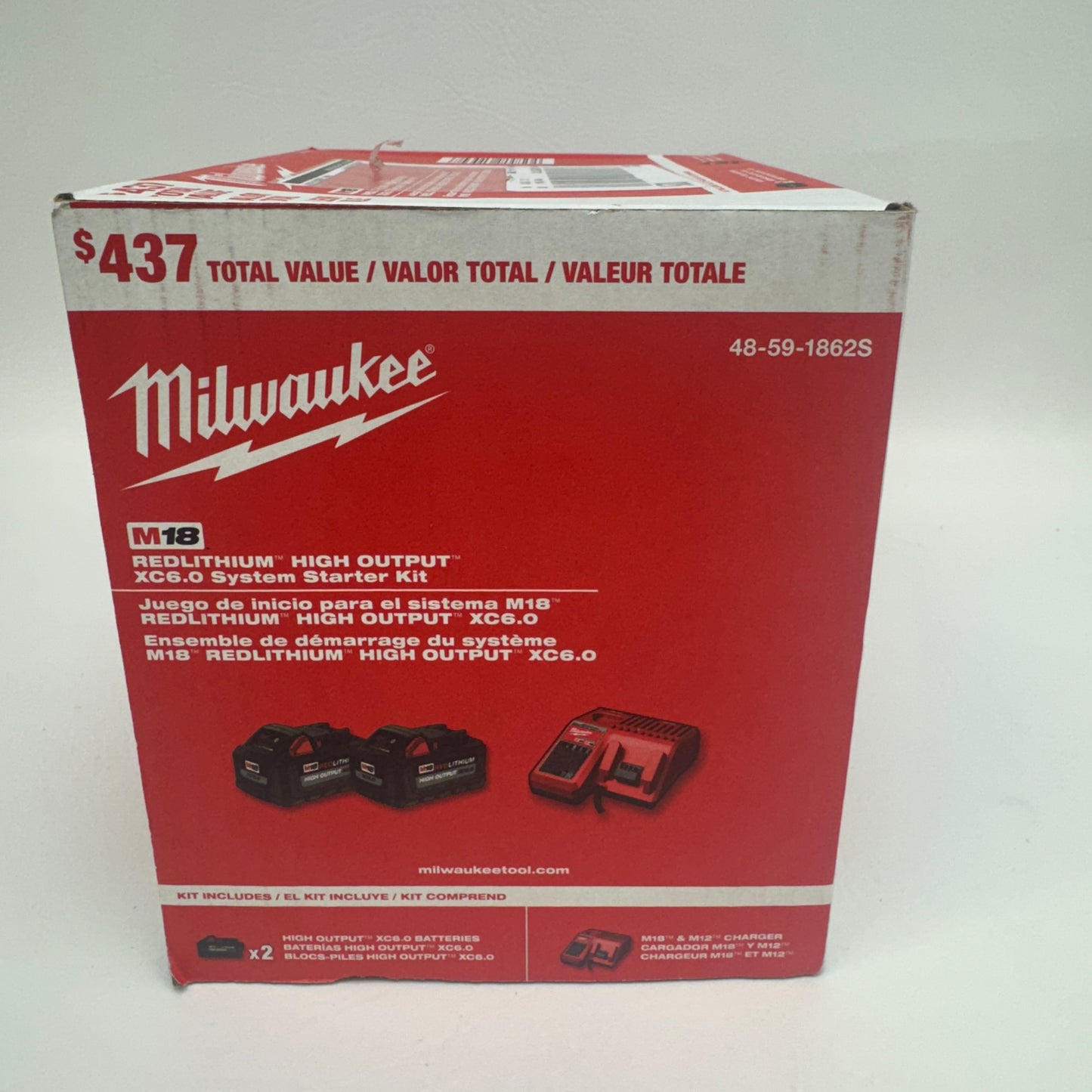 New Milwaukee 48-59-1862S M18 18V Red Lithium XC 5.0 M18