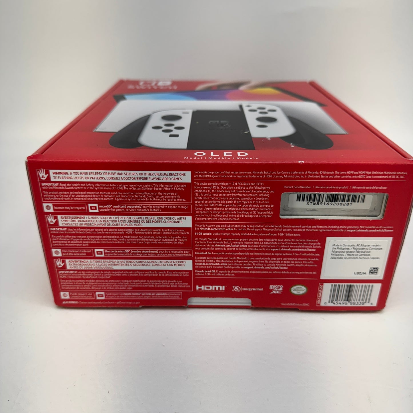 New Nintendo Switch OLED Video Game Console HEG-001 Black/White