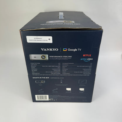 New Vankyo Performance V700G Pro 1920x1080p 650 ANSI Lumens LCD Projector V702P