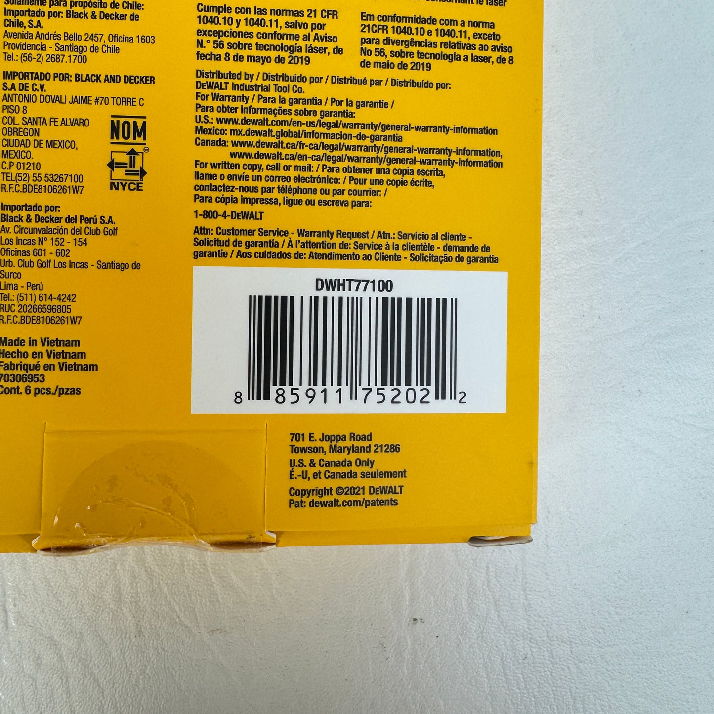 New DeWalt DWHT77100 Laser Distance Measurer Laser Measure