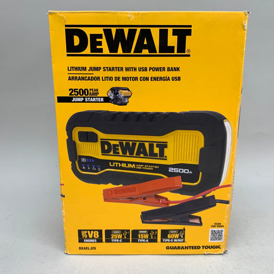 DeWalt DXAELJ25 2500 AMP Lithium Jump Starter with USB Power Bank