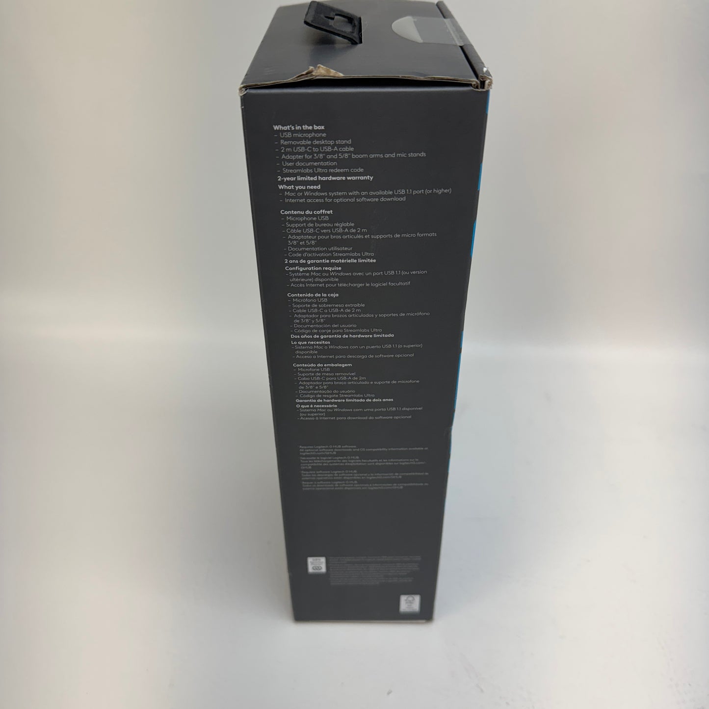 New Logitech Yeti GX 60HZ-18.5kHZ Gaming Microphone A00185