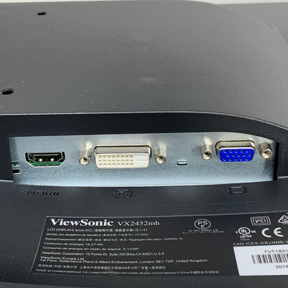 ViewSonic 24" VX2452MH FHD TN 60Hz Display Monitor