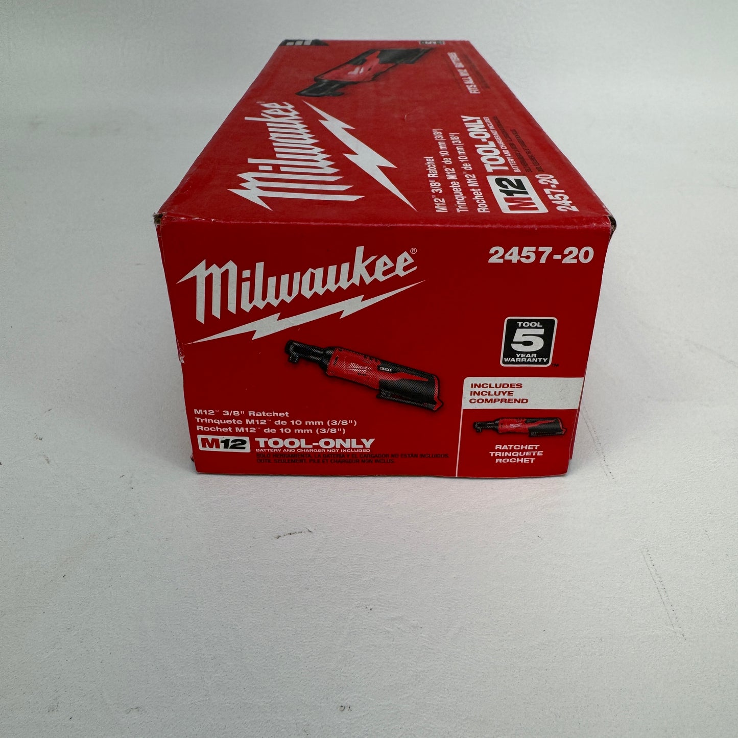 New Milwaukee 2457-20 M12 12V 3/8 Ratchet