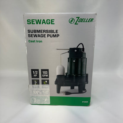 New Zoeller Submerisble Sewage Pump 1263