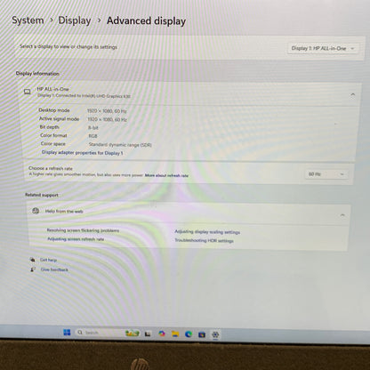 HP Pavilion 23.8" i5-8400T 1.70GHz 8GB RAM 1TB HDD