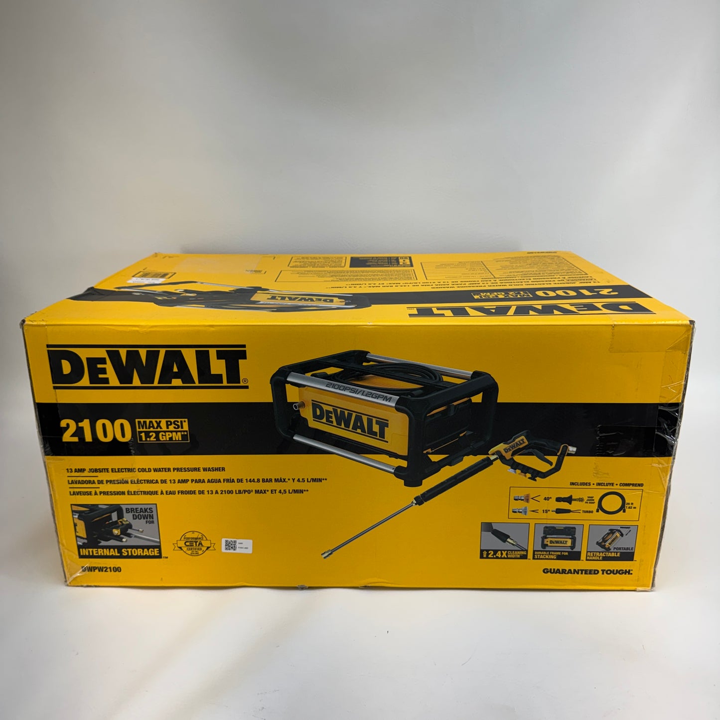 New DeWalt DWPW2100 Power Washer