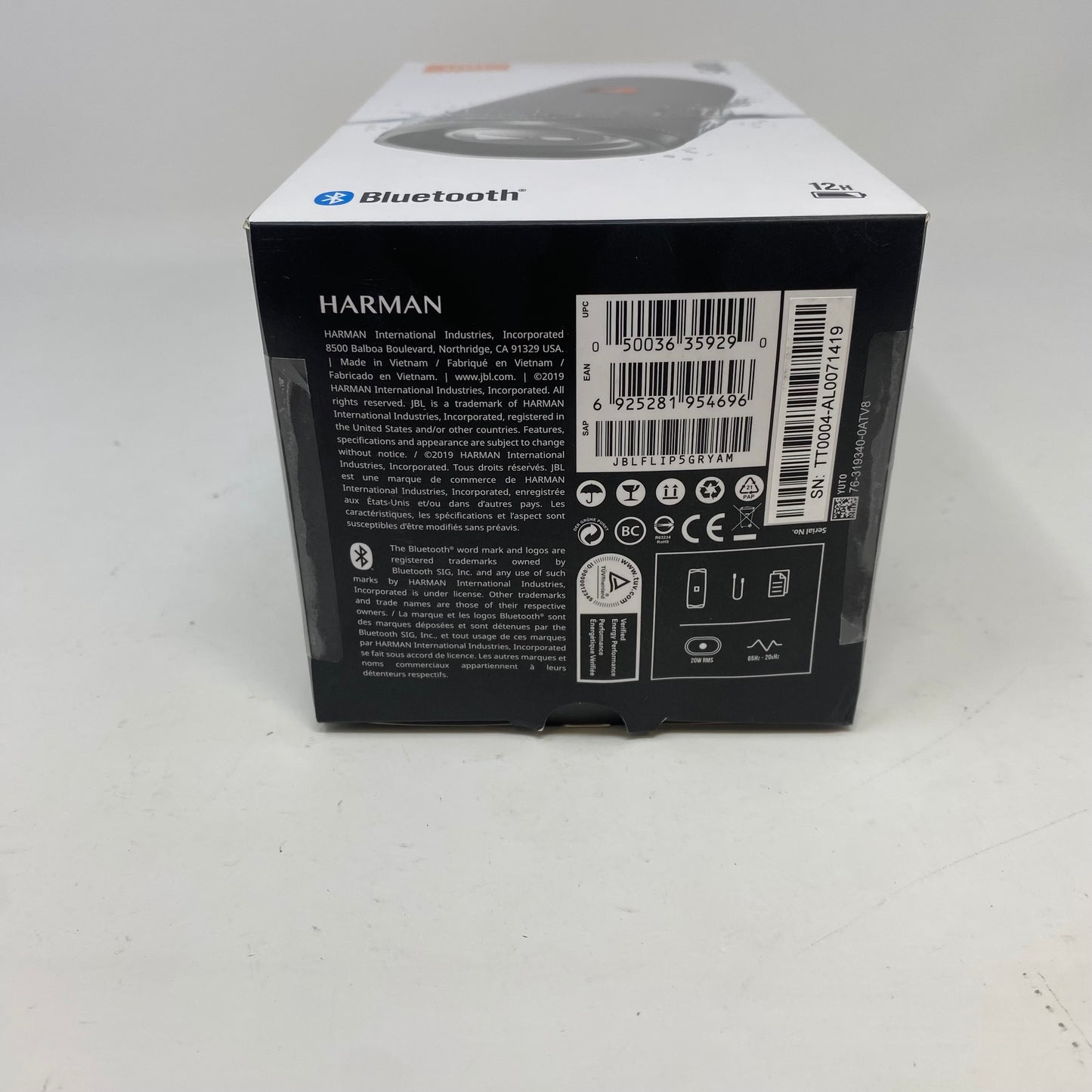 New JBL Flip 5 Portable Waterproof Bluetooth Speaker Gray