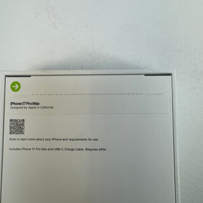 New Unlocked Apple iPhone 17 Pro Max 256GB Silver MFXG4LL/A