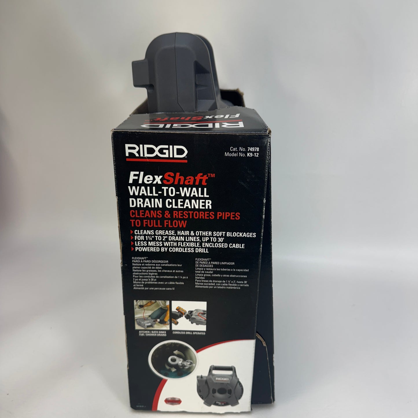 New Ridgid Flexshaft Drain Cleaning Machine Drain Cleaner K9-12