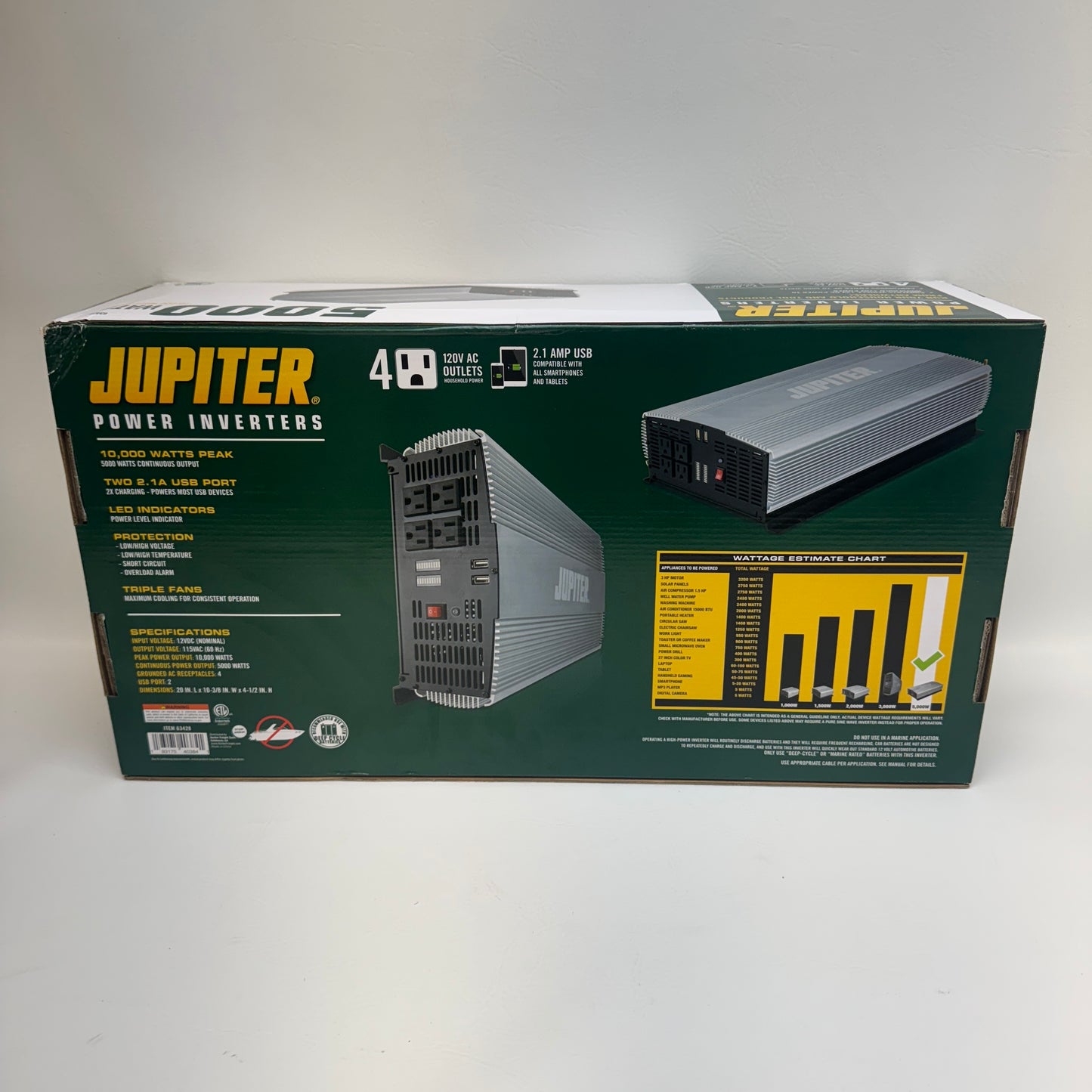 New Jupiter 5000 Watt Power Inverter 63428