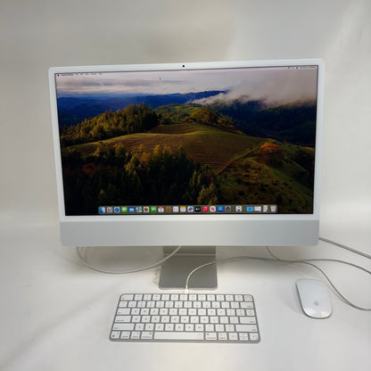 2021 Apple iMac 24" M1 3.2GHz 8GB RAM 256GB SSD Silver MGPC3LL/A