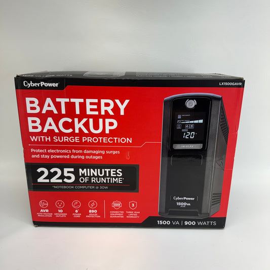 New CyberPower 1500 VA Battery Backup LX1500GAVR