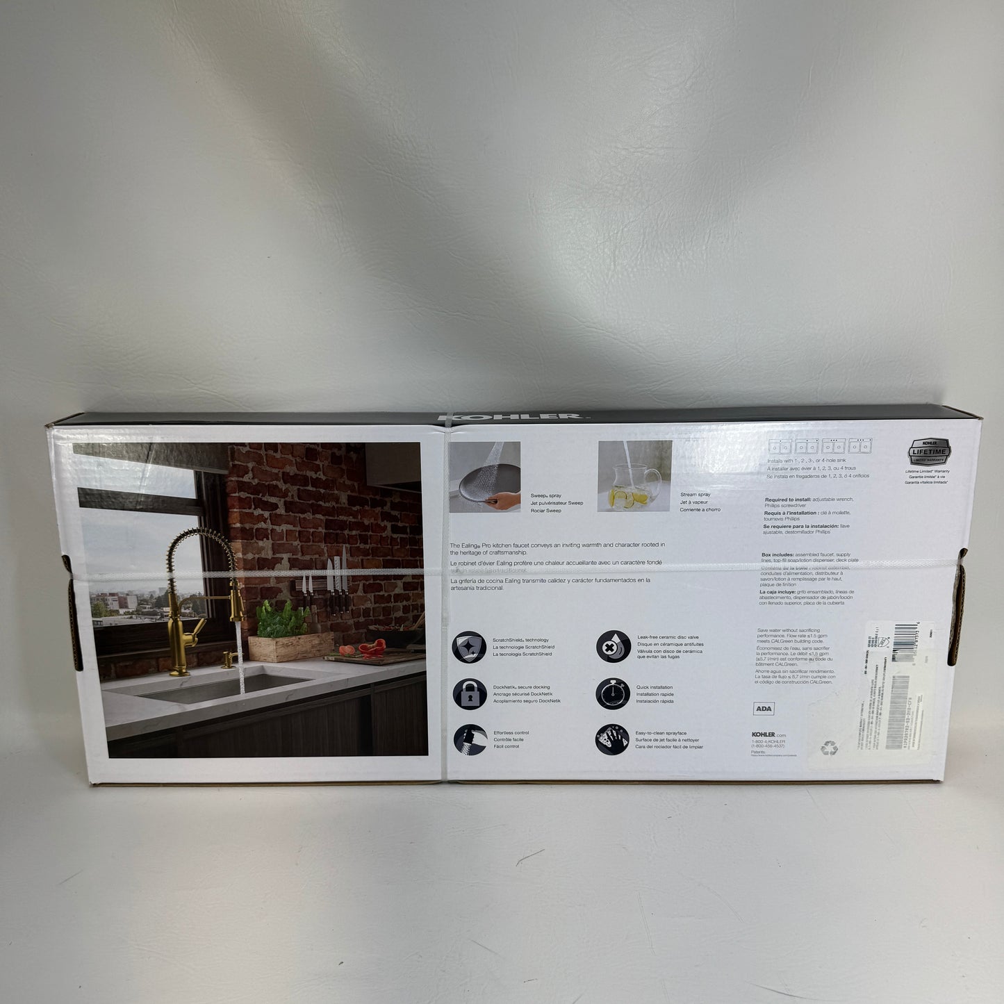 New Kohler Ealing Semi-Professional Kitchen Faucet Kitchen Faucet R28702-SD-2MB