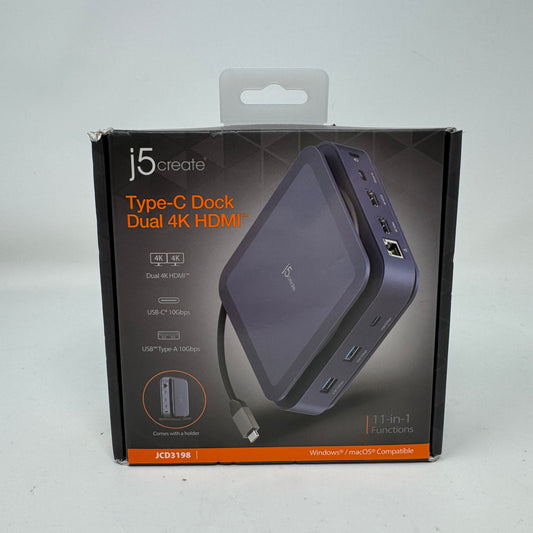 New J5Create JCD3198 Docking Station