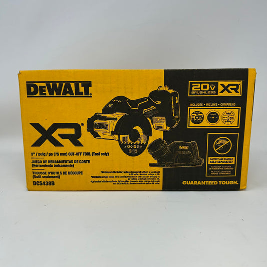 New DeWalt DCS438B 20V MAX XR 3" Cut-Off Tool