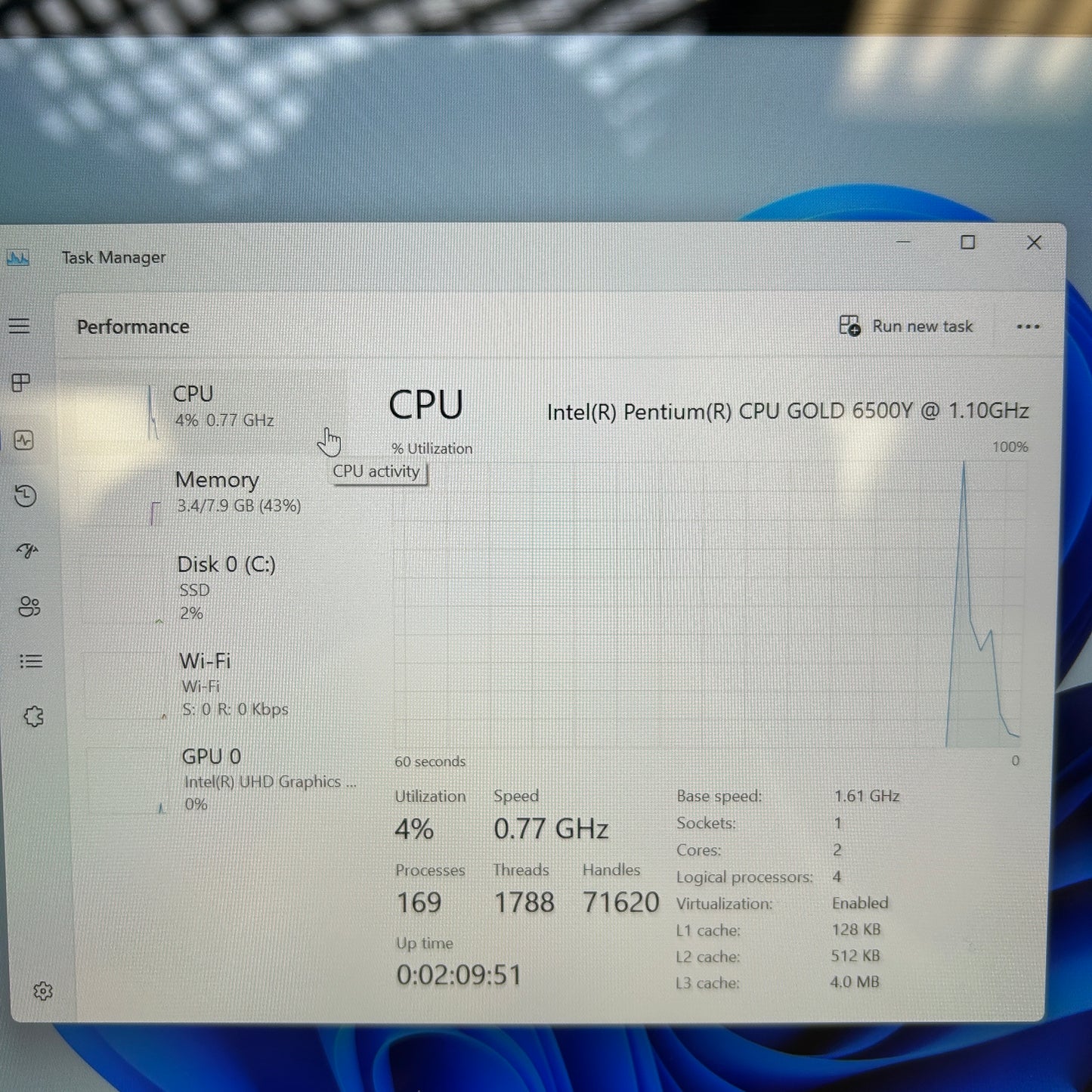 Microsoft Surface Laptop Go 2 1901 10.5" Pentium 4425Y 1.10Ghz 8GB RAM 128GB SSD