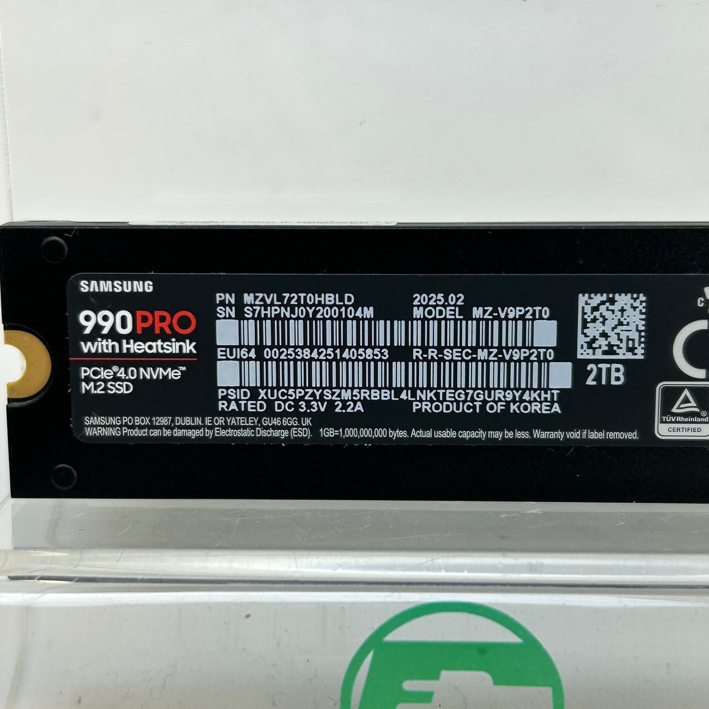 Samsung M.2 2280 990 Pro 2TB NVMe PCIe 4.0 x4 SSD MZ-V9P2T0