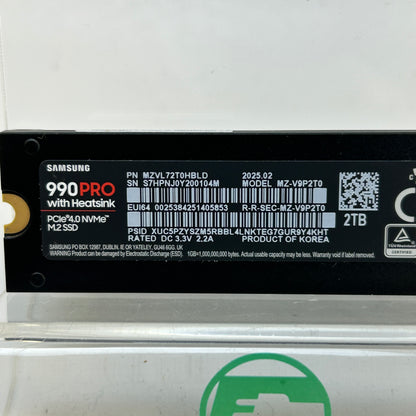 Samsung M.2 2280 990 Pro 2TB NVMe PCIe 4.0 x4 SSD MZ-V9P2T0