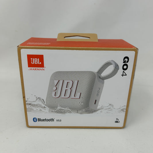 New JBL Go 4 Portable Wireless Bluetooth Speaker White JBLGO4WHTAM