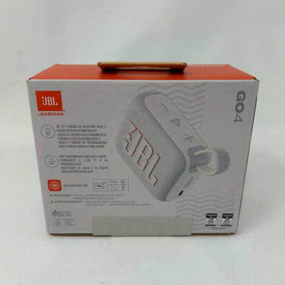 New JBL Go 4 Portable Wireless Bluetooth Speaker White JBLGO4WHTAM
