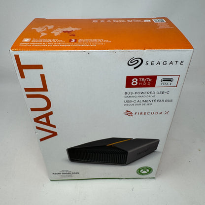 New Seagate 3.5" FireCuda X Vault 8TB USB-C to USB-C HDD STLN8000400