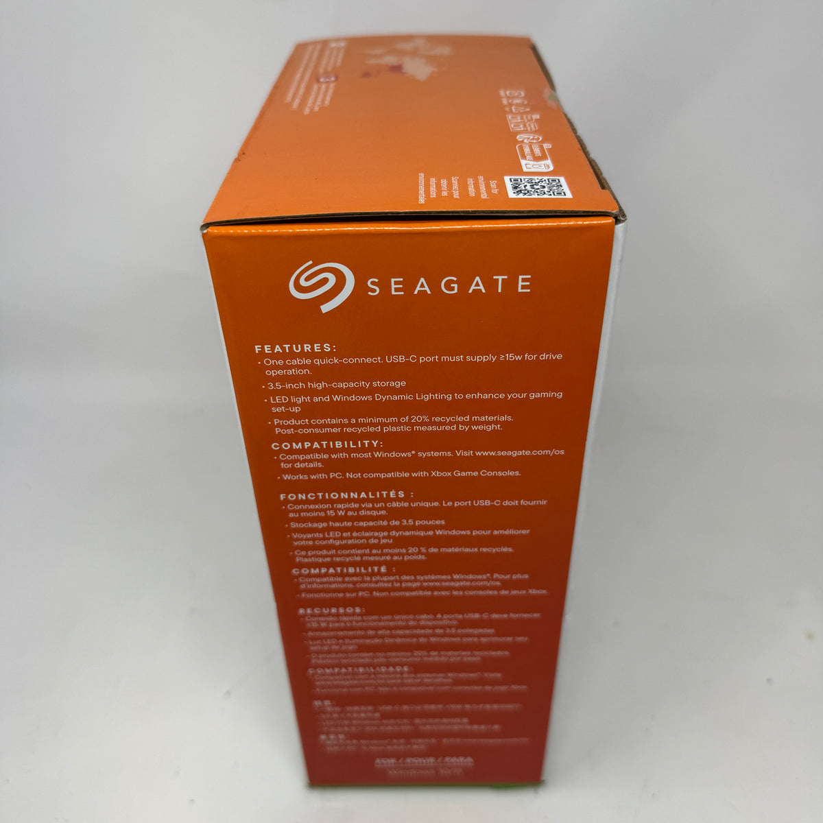New Seagate 3.5" FireCuda X Vault 8TB USB-C to USB-C HDD STLN8000400