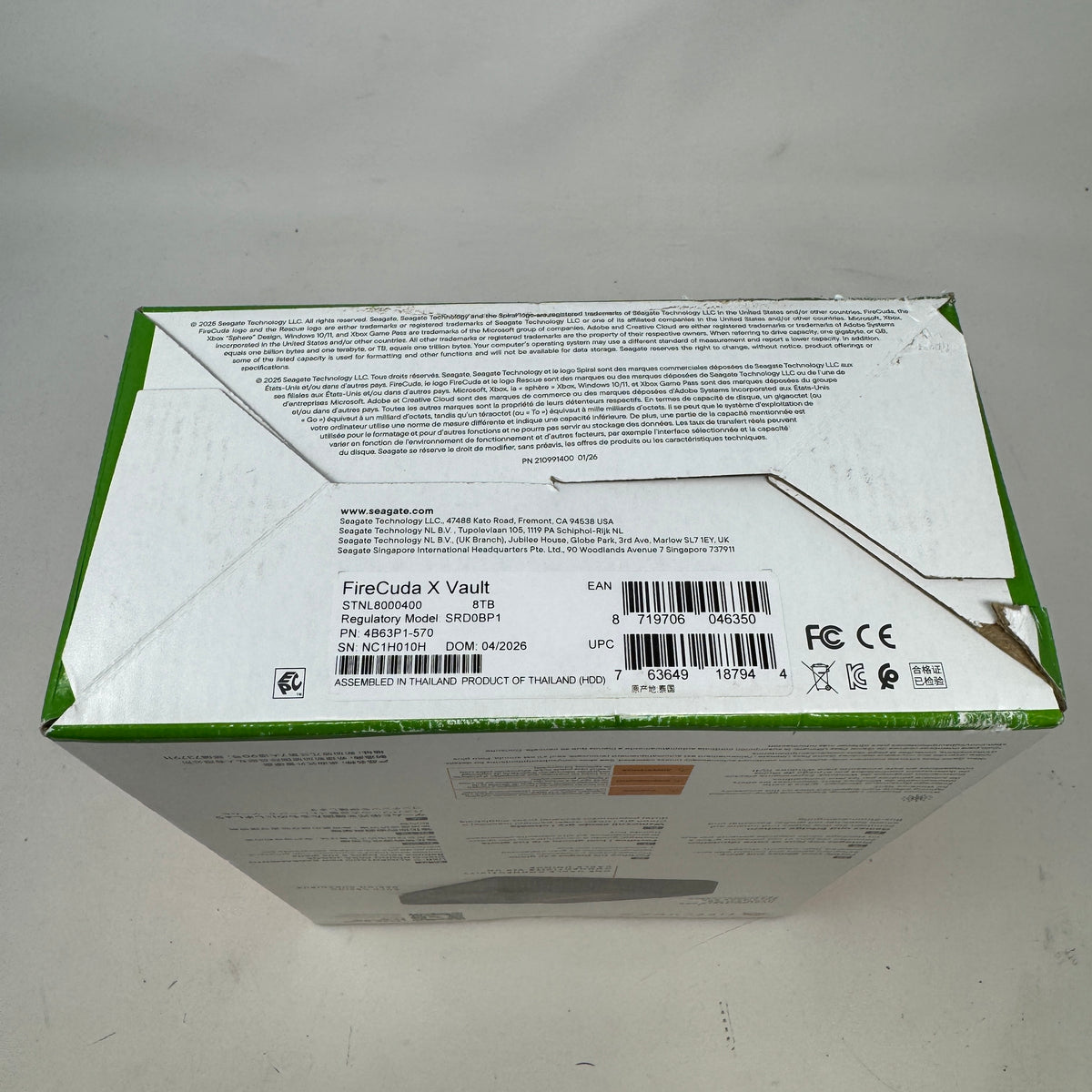 New Seagate 3.5" FireCuda X Vault 8TB USB-C to USB-C HDD STLN8000400