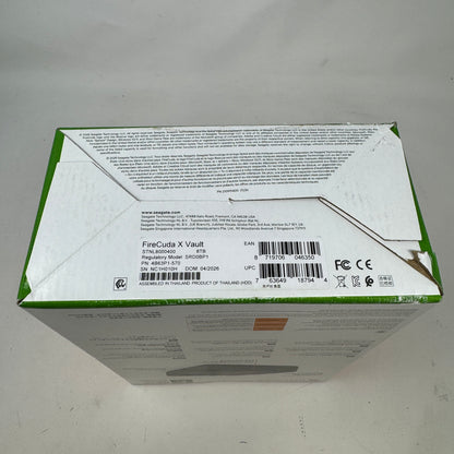 New Seagate 3.5" FireCuda X Vault 8TB USB-C to USB-C HDD STLN8000400