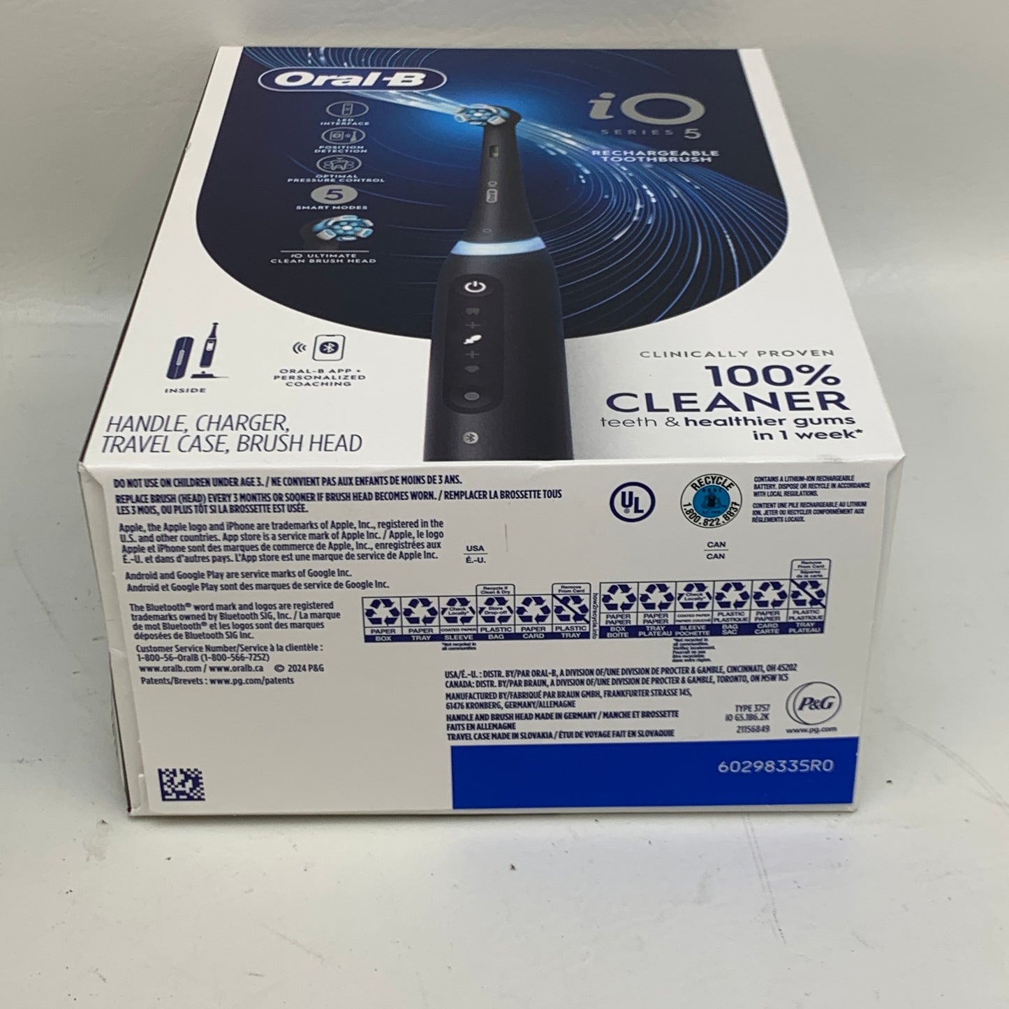 New Oral-B iO Series 5 Rechargeable Electric Toothbrush Matte Black