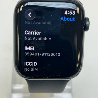 Unlocked Apple Watch SE 2nd Gen 44MM Midnight Aluminum Black Sport BandMNTY3LL/A