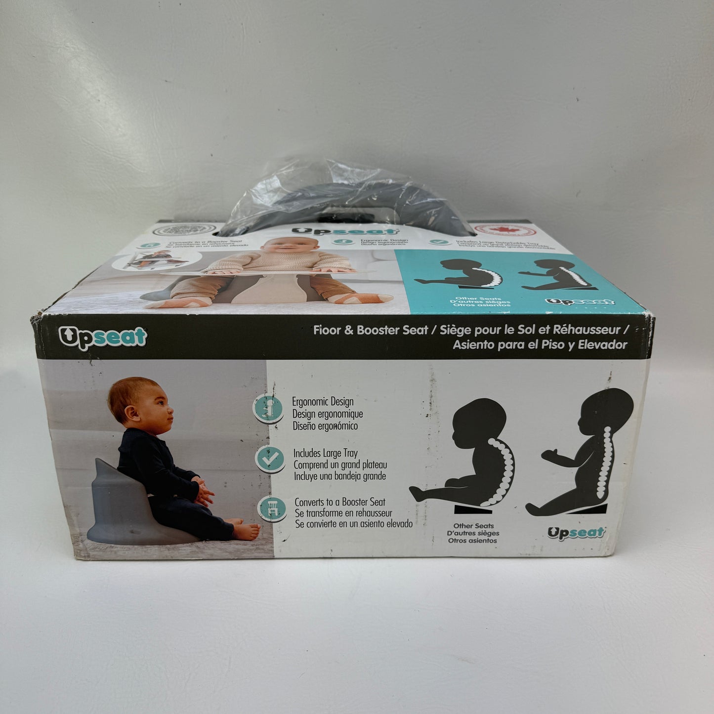 New Upseat Original Ergonomic Baby Floor & Booster Positioning Seat Gray