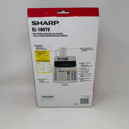 New Sharp EL-1801V Electronic Ink Printing Calculator