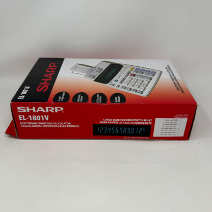 New Sharp EL-1801V Electronic Ink Printing Calculator