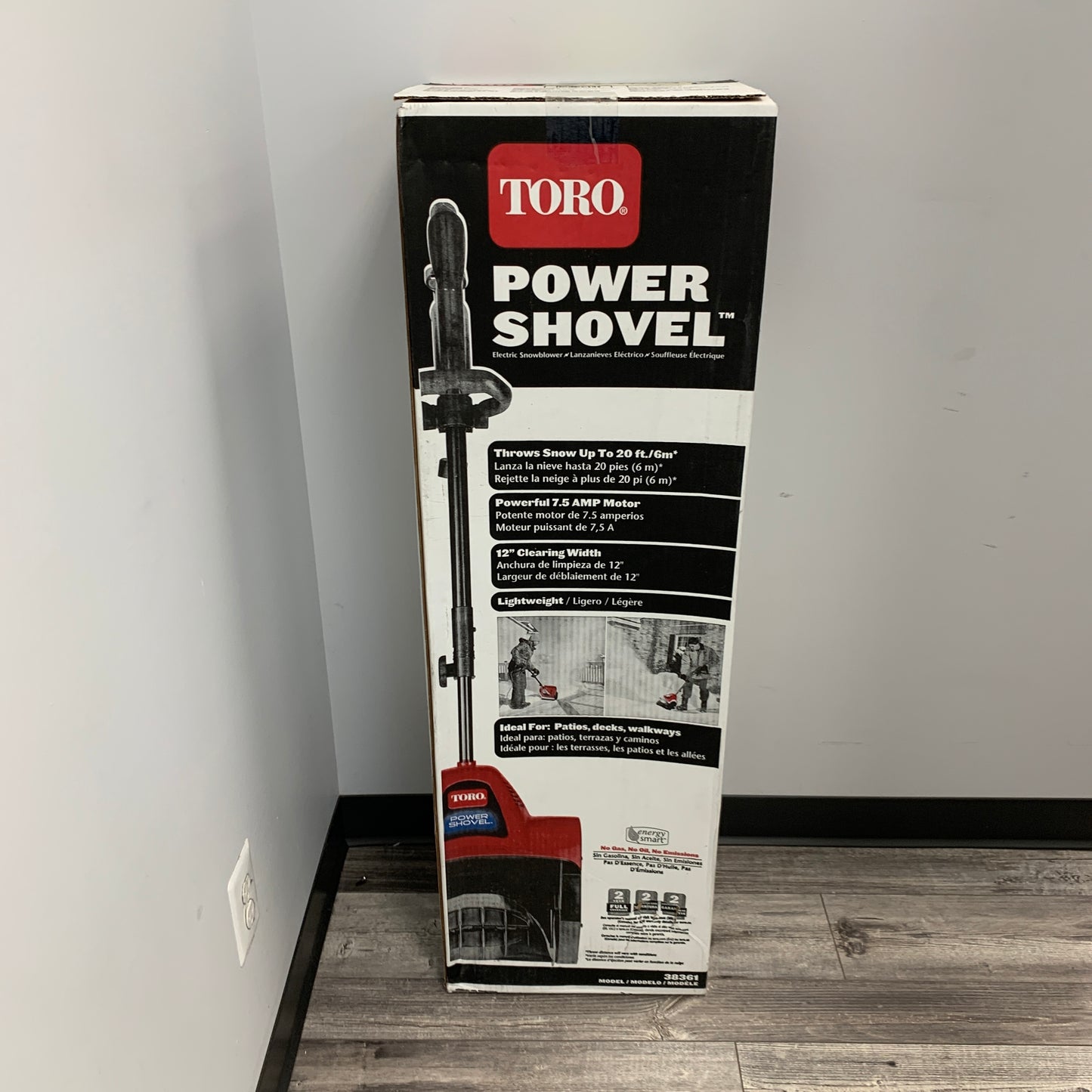 New Toro Power Shovel 38361 Electric Snow Blower 7.5 Amp 12" Clearing Width