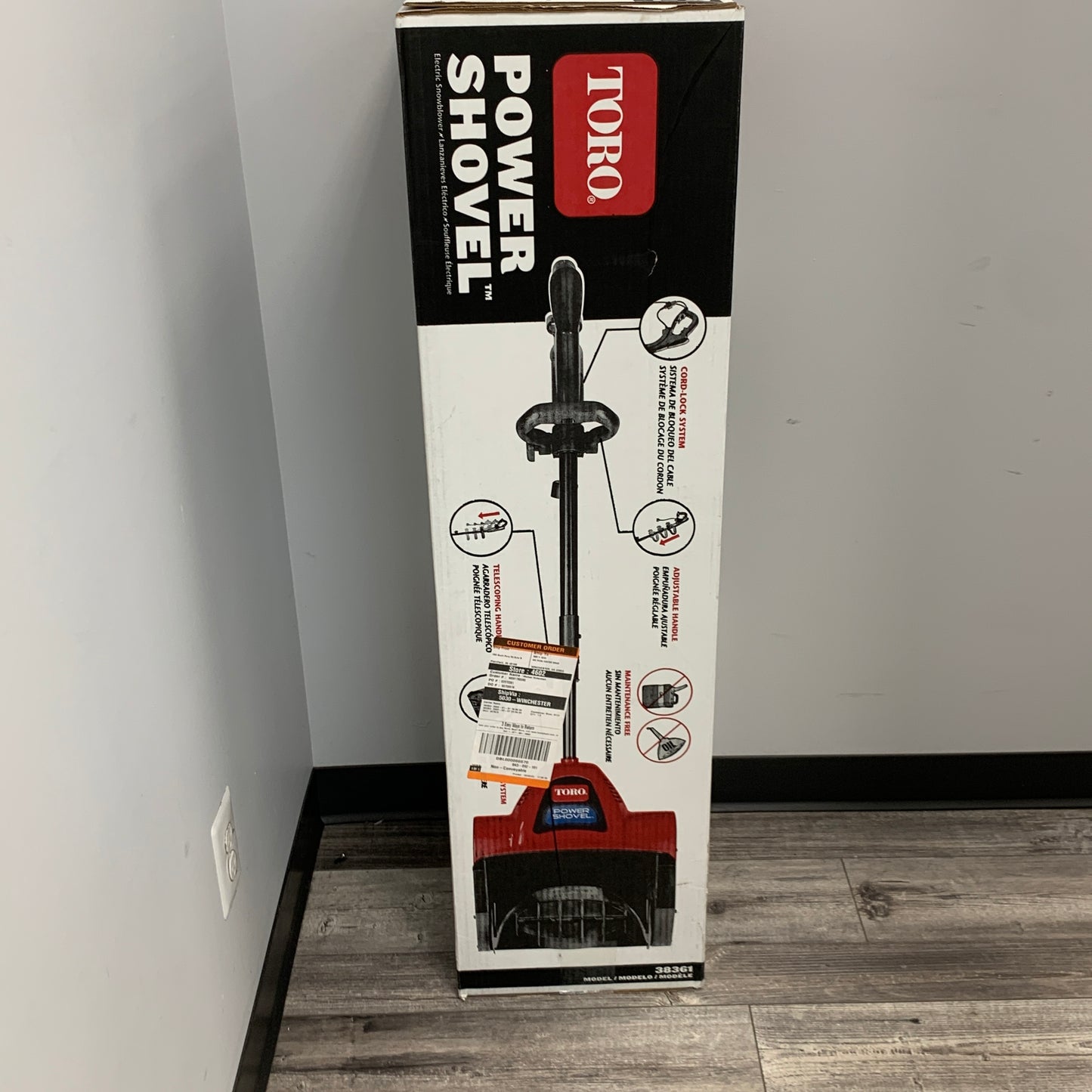 New Toro Power Shovel 38361 Electric Snow Blower 7.5 Amp 12" Clearing Width