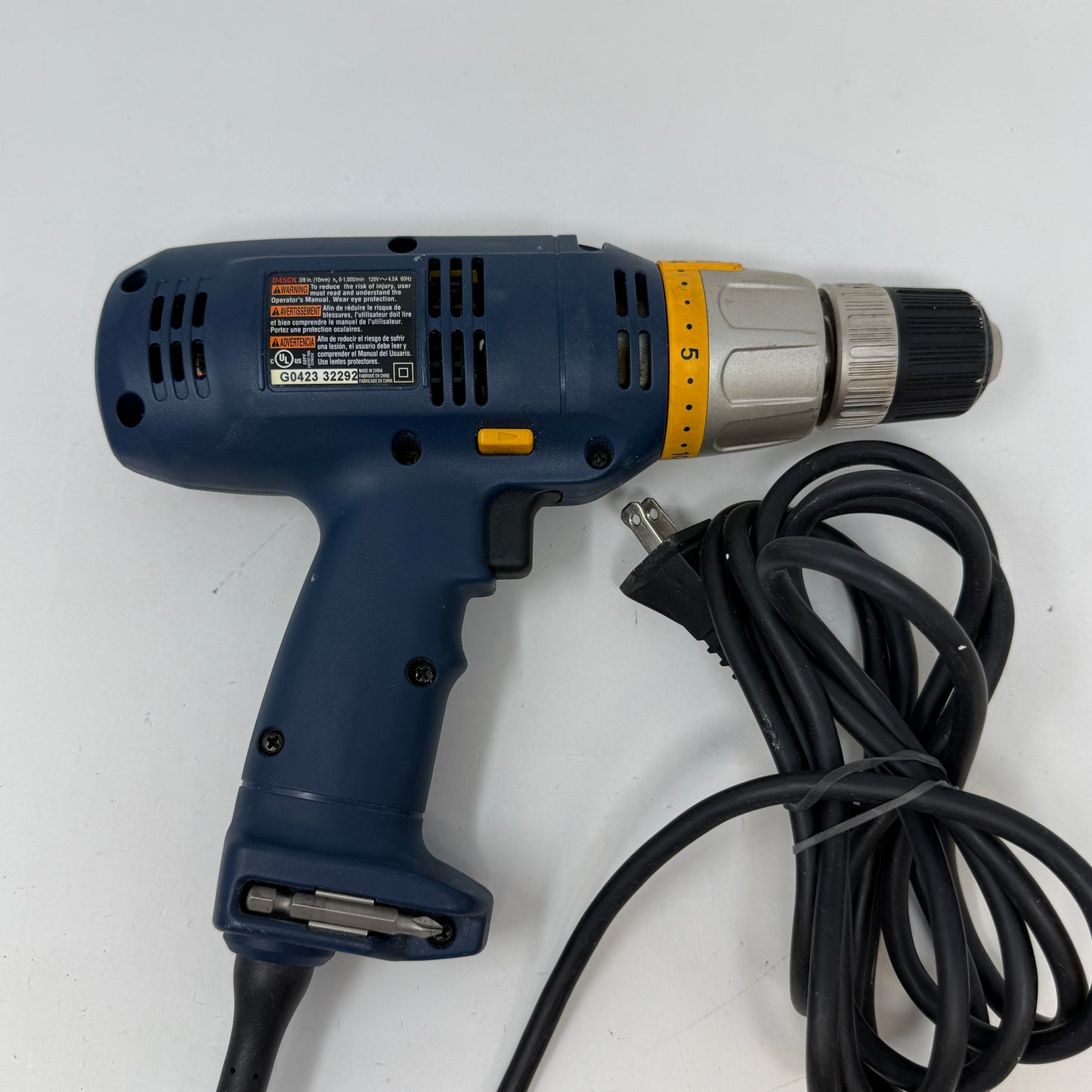Ryobi D46C 3/8 Corded Drill Driver Keyless Chuck w/Case