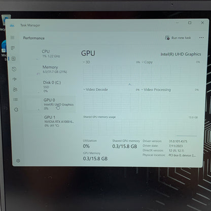 Dell Precision 7680 16"  i7-13850HX 2.1GHz 32GB RAM 512GB SSD RTX A1000