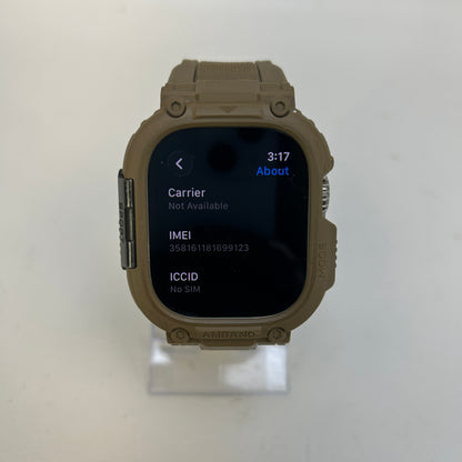 Apple Watch Ultra 2 49mm Titanium GPS + Cellular Unlocked MREJ3LL/A Brown Strap
