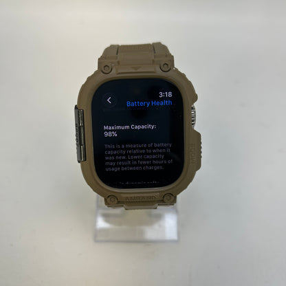 Apple Watch Ultra 2 49mm Titanium GPS + Cellular Unlocked MREJ3LL/A Brown Strap